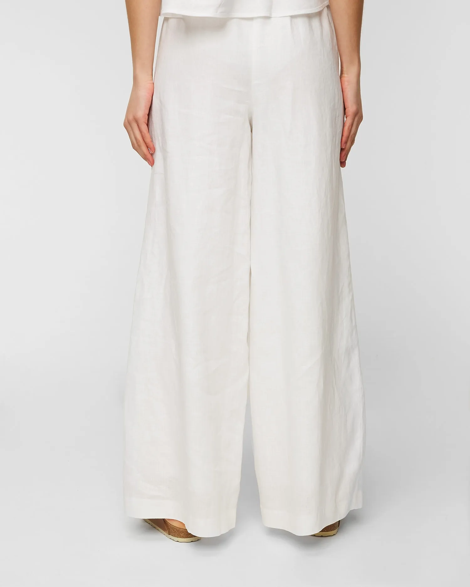 Linen trousers Joslin Sophia JOS221459-optical-white