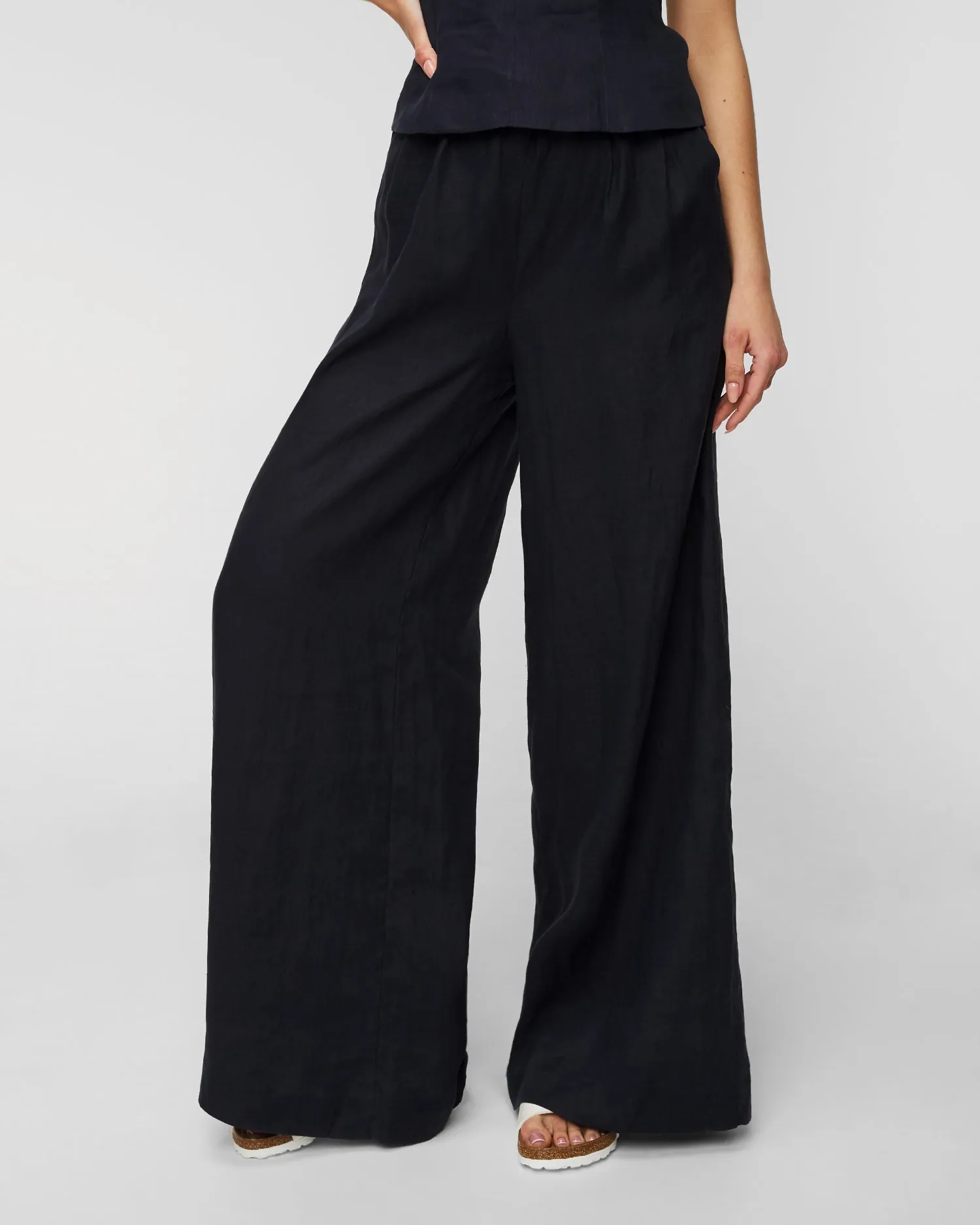 Linen trousers Joslin Sophia JOS231476-navy