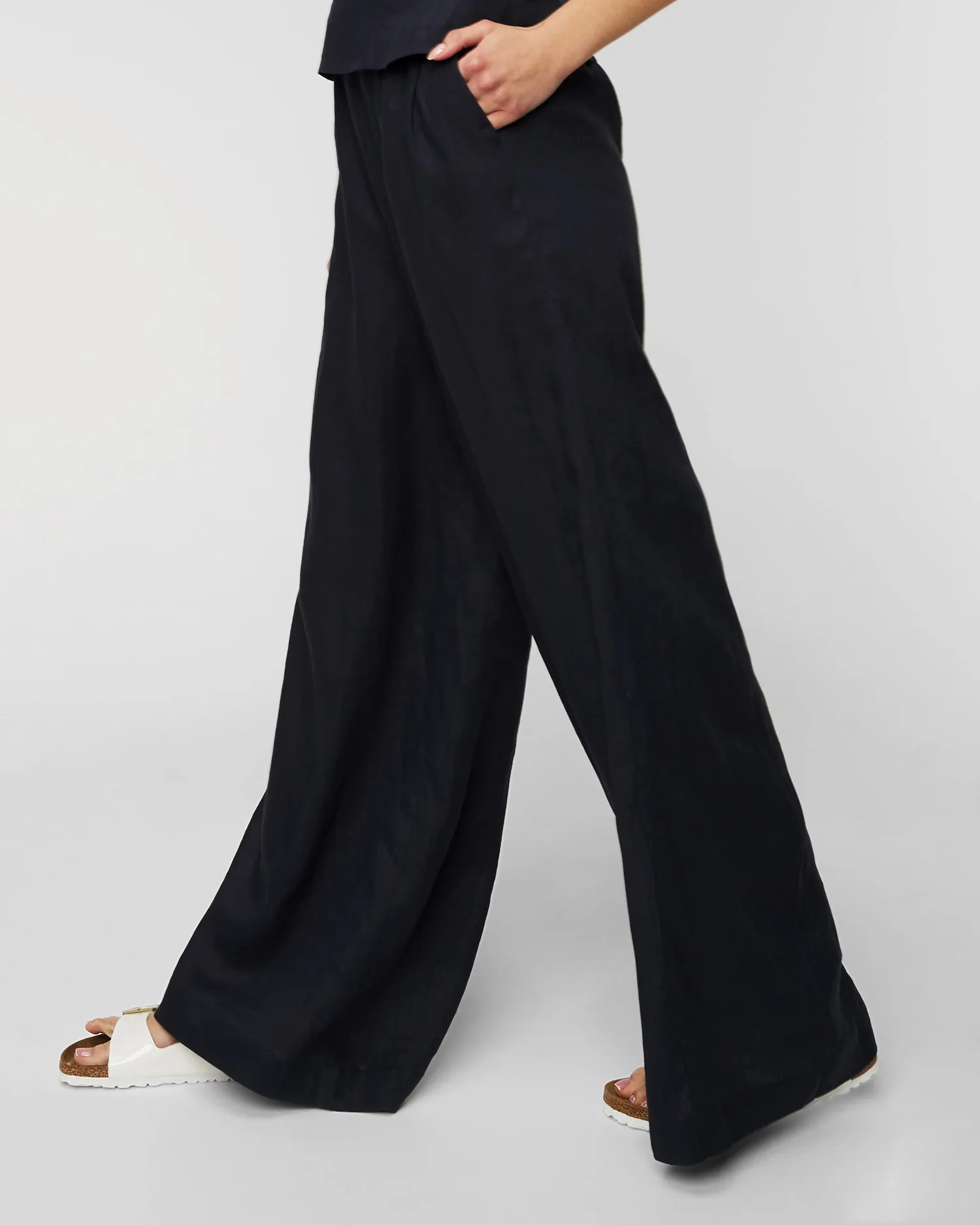 Linen trousers Joslin Sophia JOS231476-navy