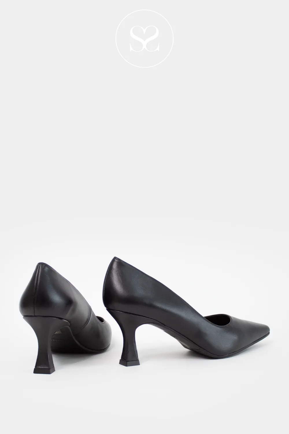 LODI NEW JONA FULL BLACK LEATHER COURT SHOES ( BLACK INSOLE)