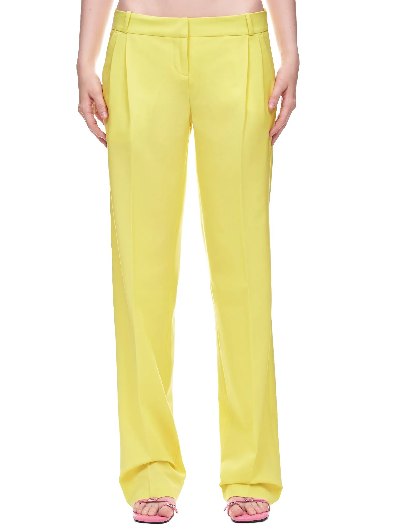 Low-Rise Trousers (COPP26106-YELLOW)