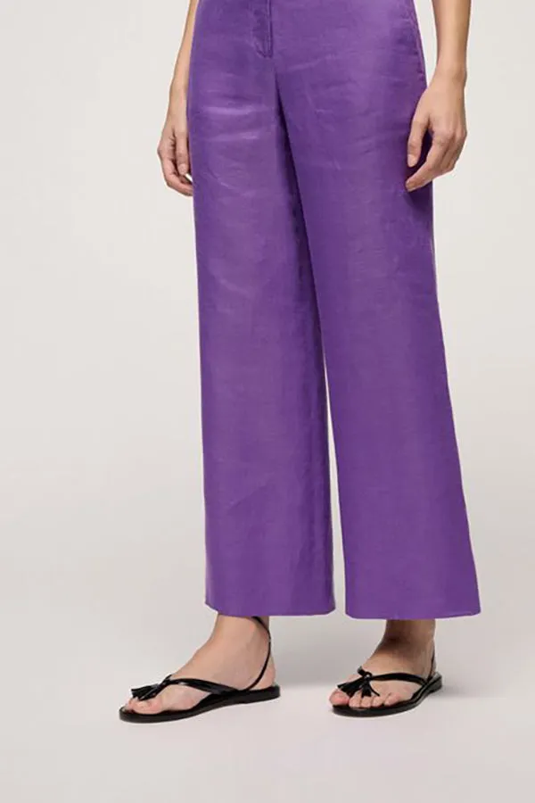 Luisa Spagnoli ABITUDINE PURPLE WIDE TROUSERS