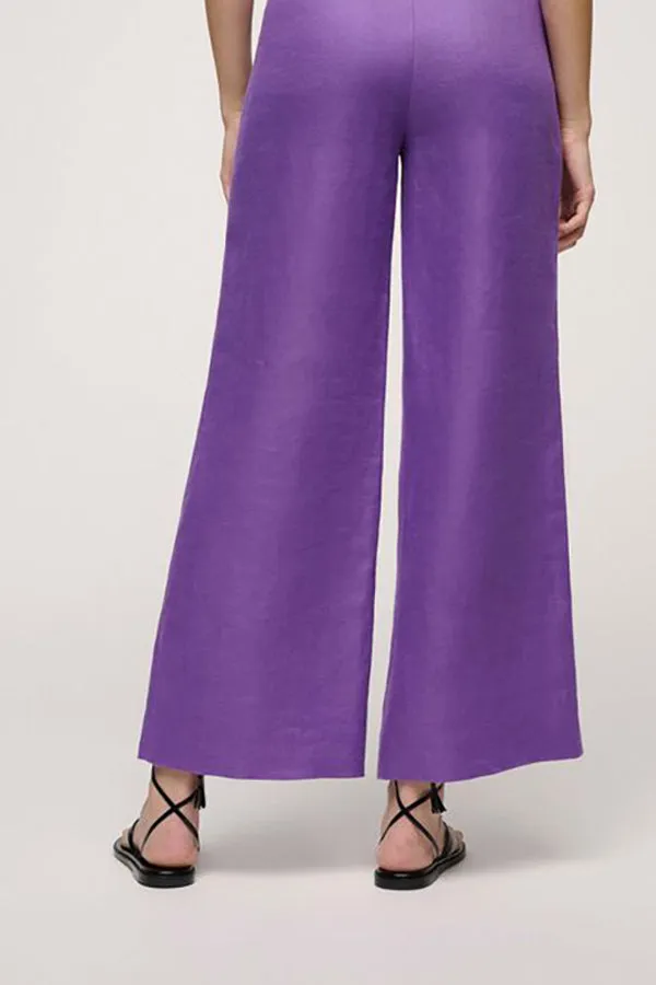 Luisa Spagnoli ABITUDINE PURPLE WIDE TROUSERS