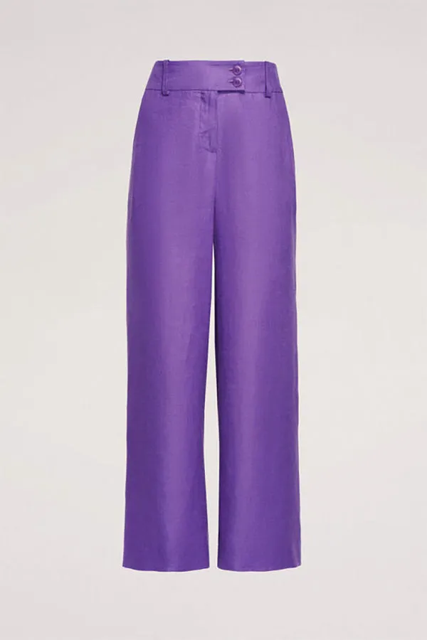 Luisa Spagnoli ABITUDINE PURPLE WIDE TROUSERS