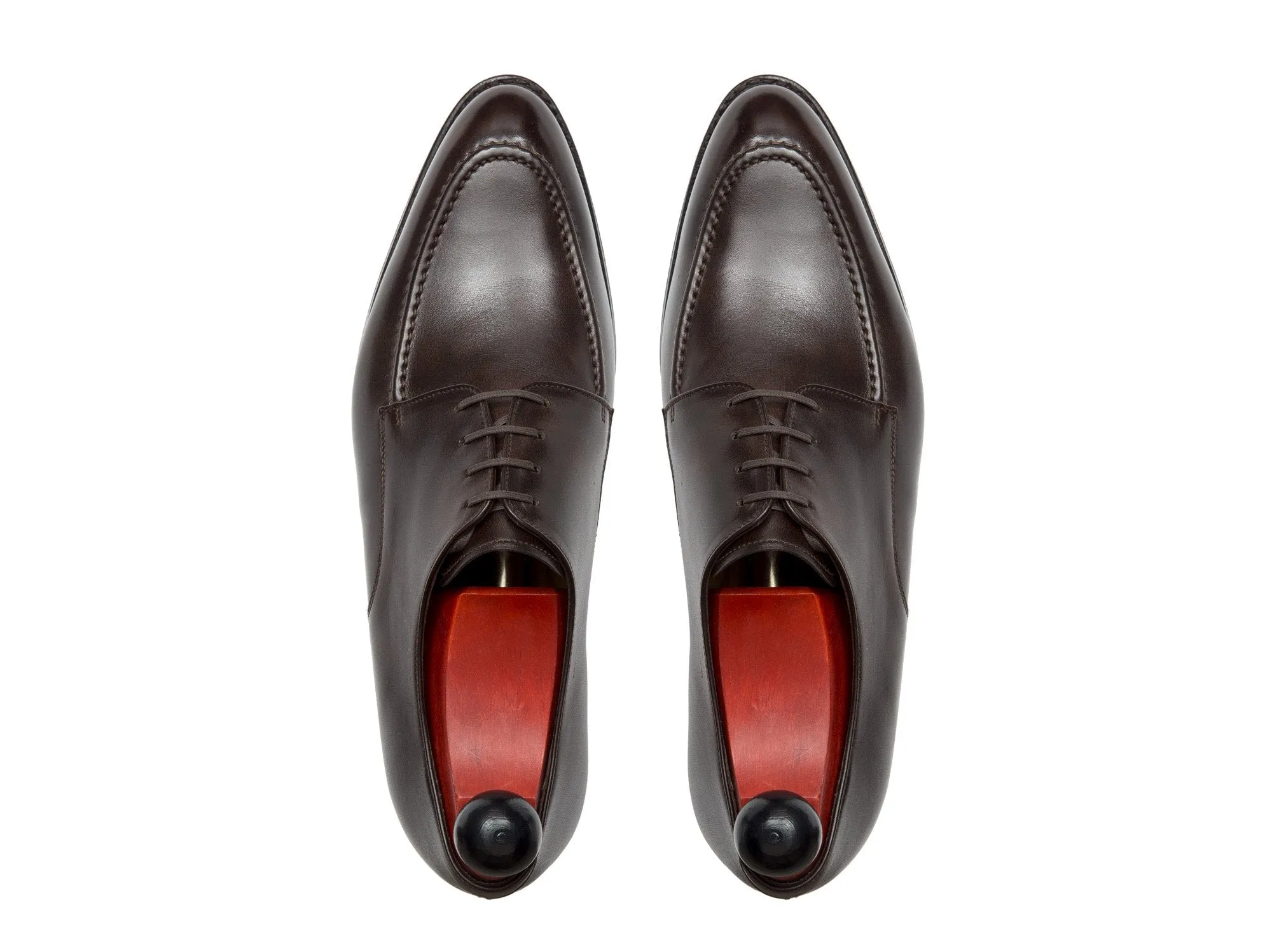 Lynwood Dark Brown Museum Calf in SEA Last with Single Leather Sole