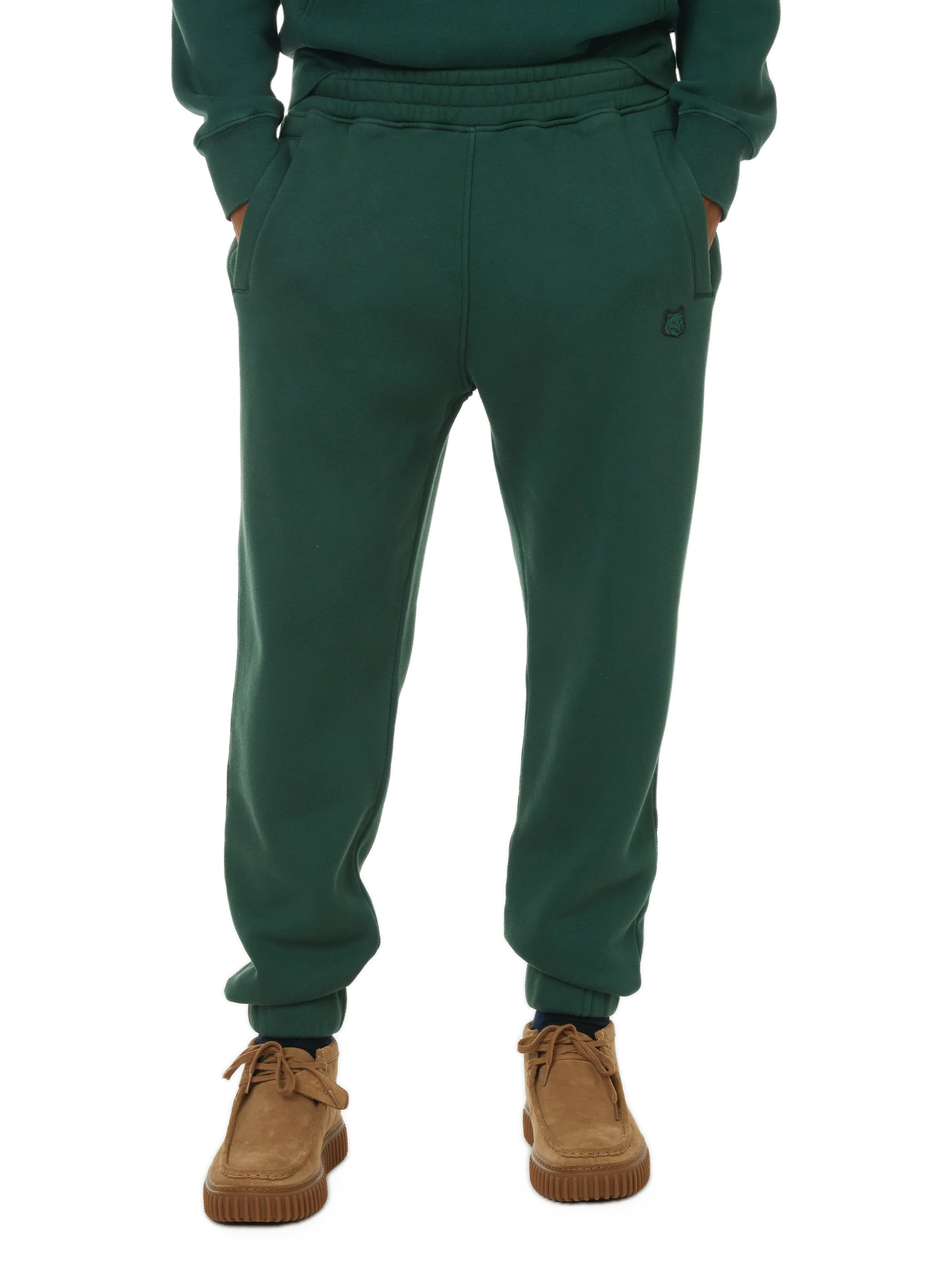 MAISON KITSUNÉ  Cotton joggers - Green