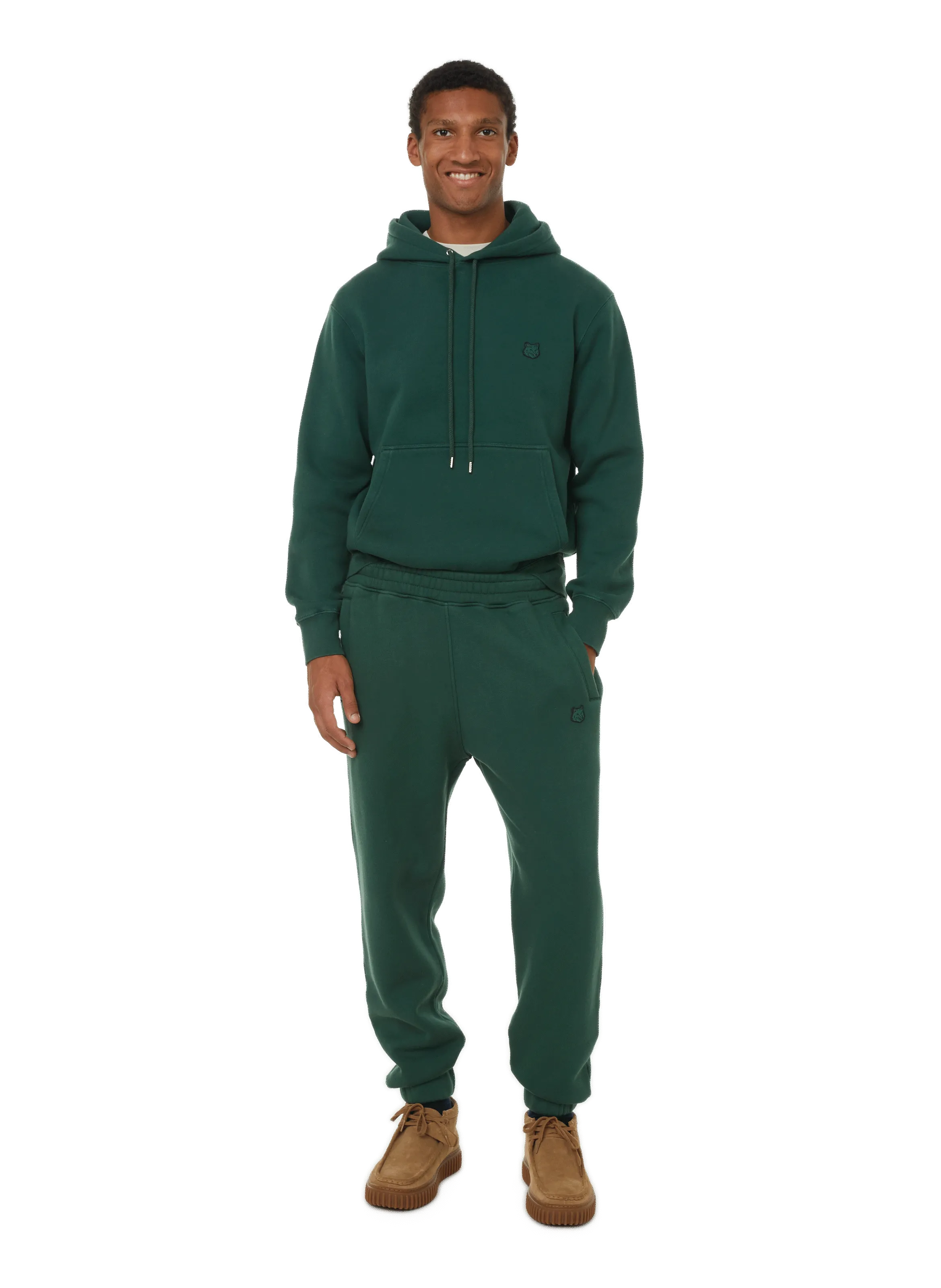 MAISON KITSUNÉ  Cotton joggers - Green