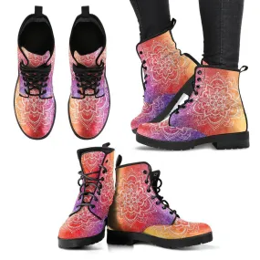 Women's Leather Mandala Boots