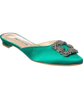 Manolo Blahnik Hangisi Satin Flat