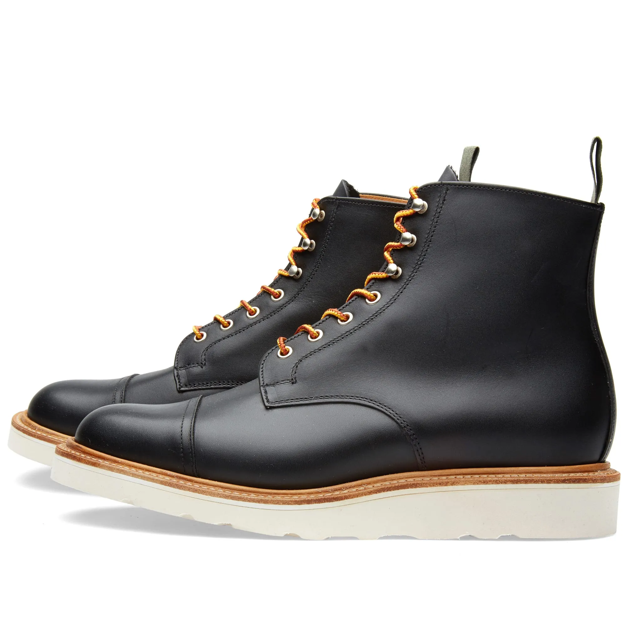 Mark McNairy Toe Cap Derby Boot Black Waxy