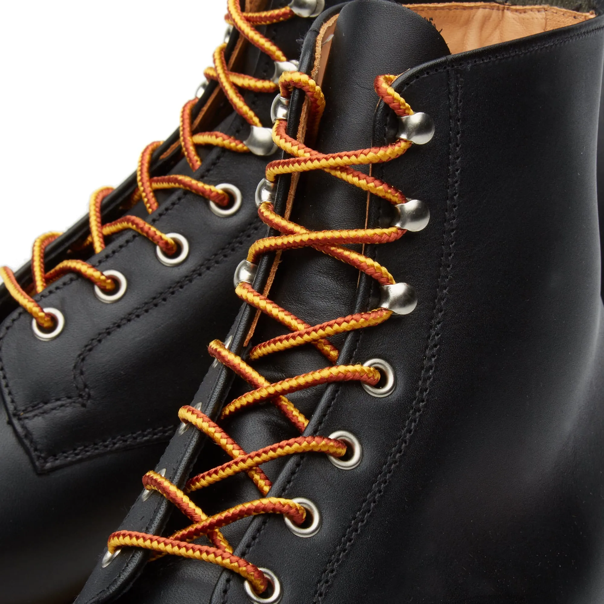 Mark McNairy Toe Cap Derby Boot Black Waxy