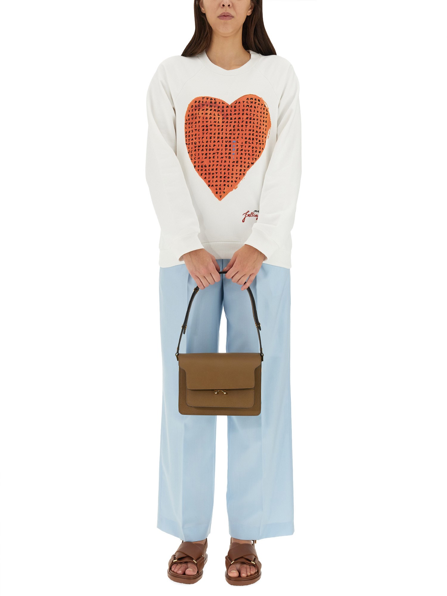 MARNI Heart Print Crucipuzzle Sweatshirt