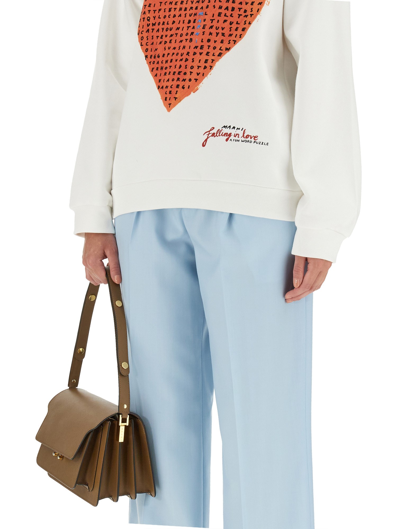 MARNI Heart Print Crucipuzzle Sweatshirt