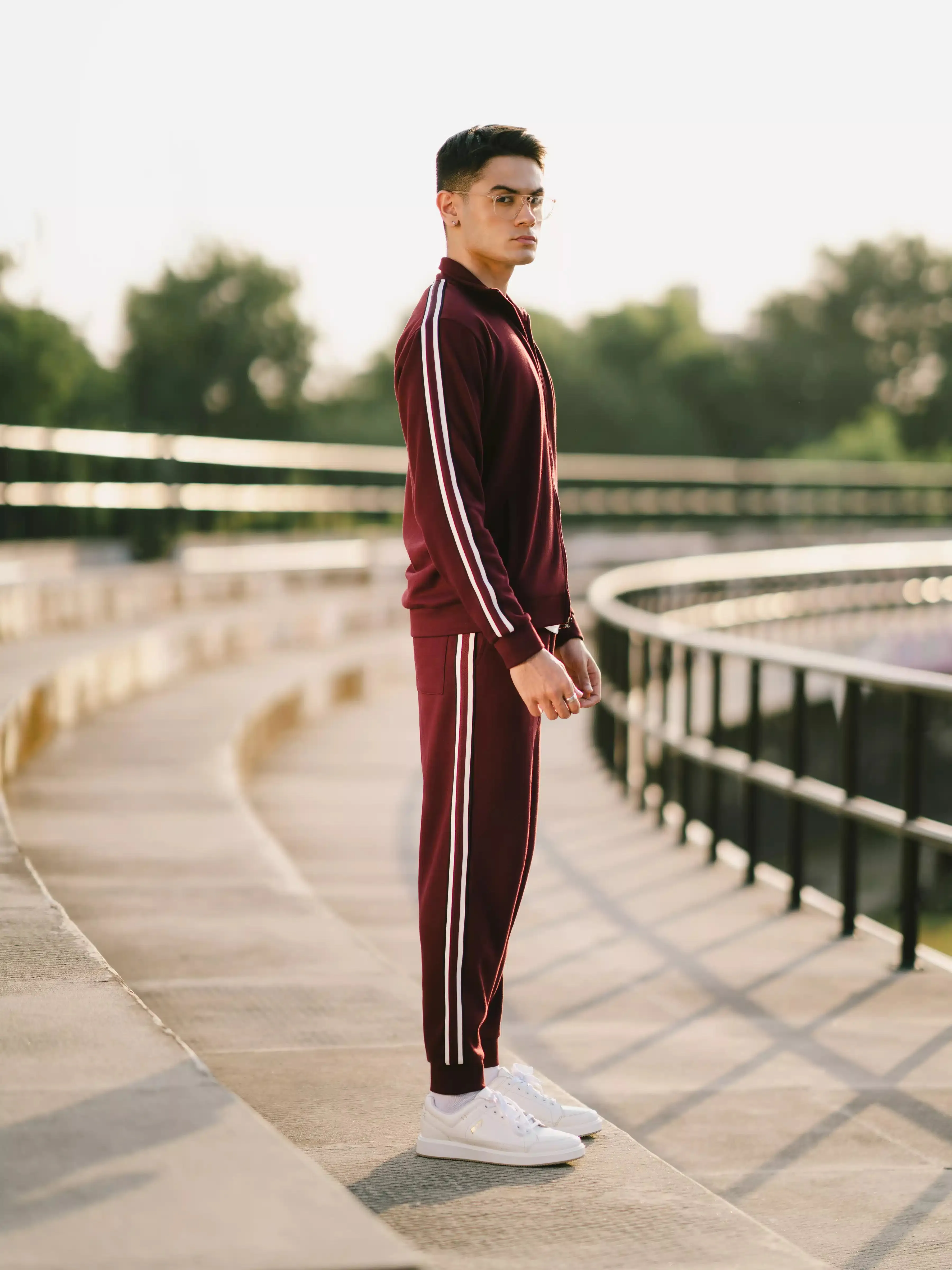 Maroon Regular Fit Jog Pant | Tracksuit - FMBTKS24-008