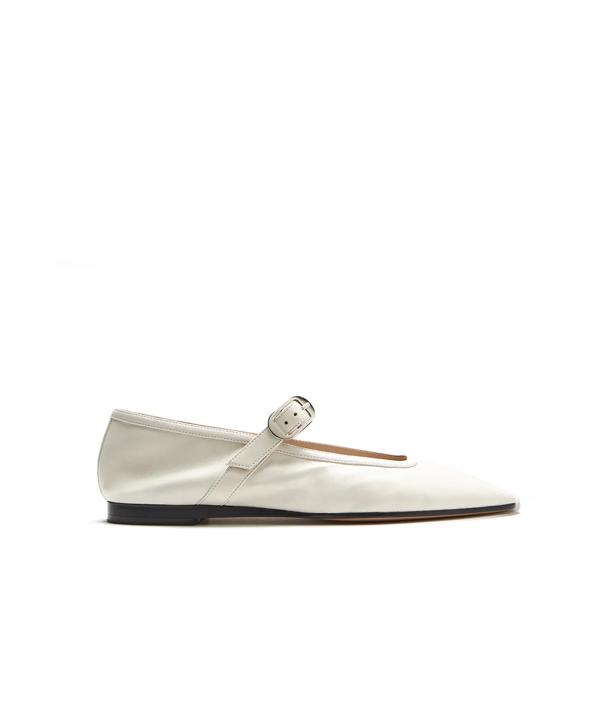 Mary Jane Ballet Flat in Ecru