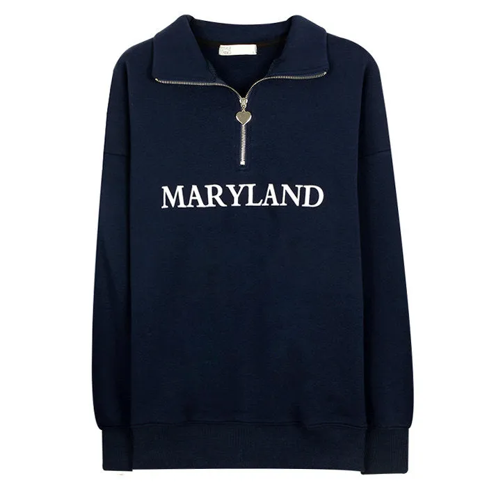 Maryland Zip Up Sweatshirt