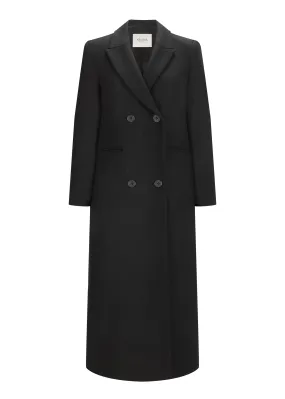 Masculine wool coat - DRIMILO in BLACK