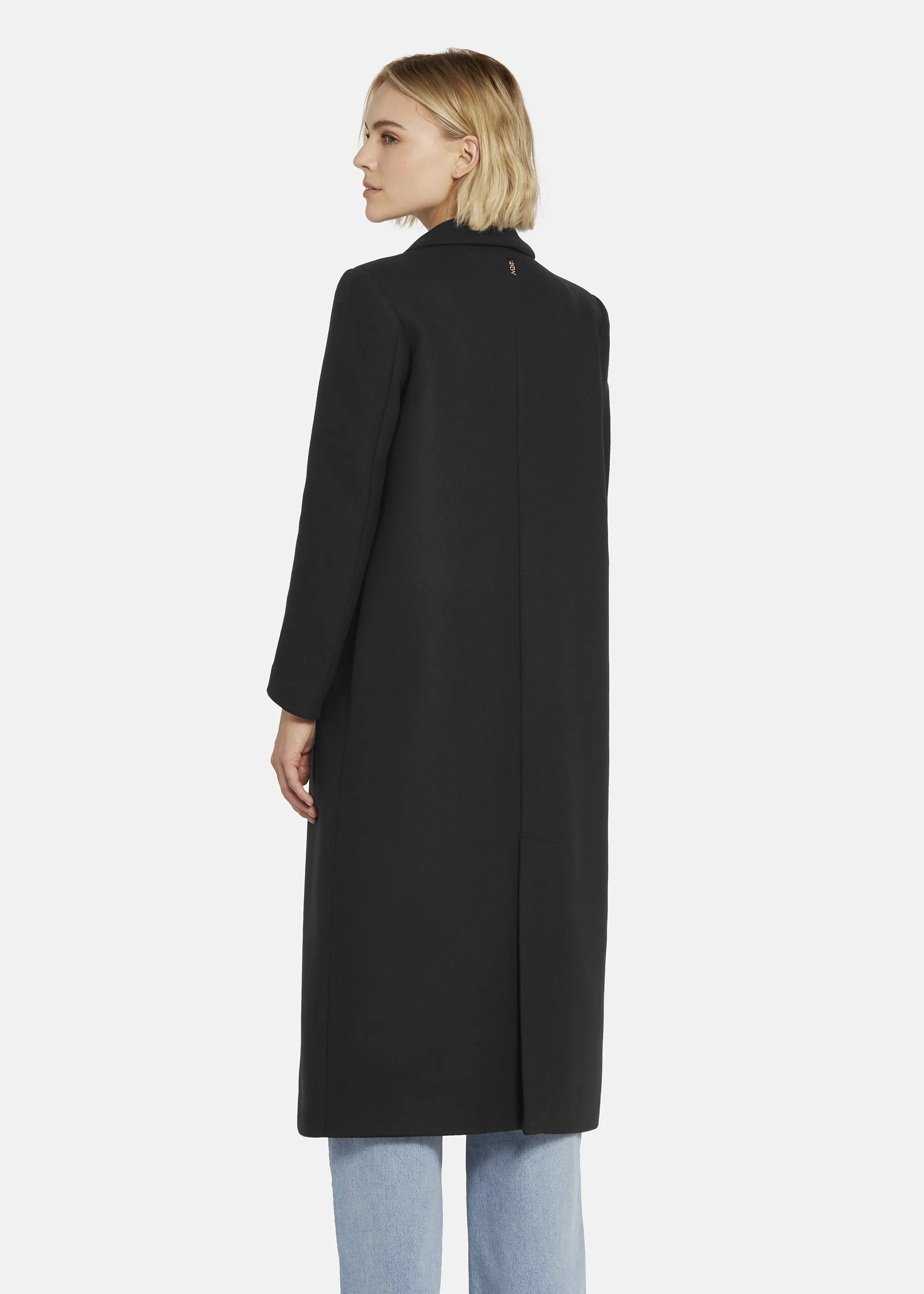 Masculine wool coat - DRIMILO in BLACK