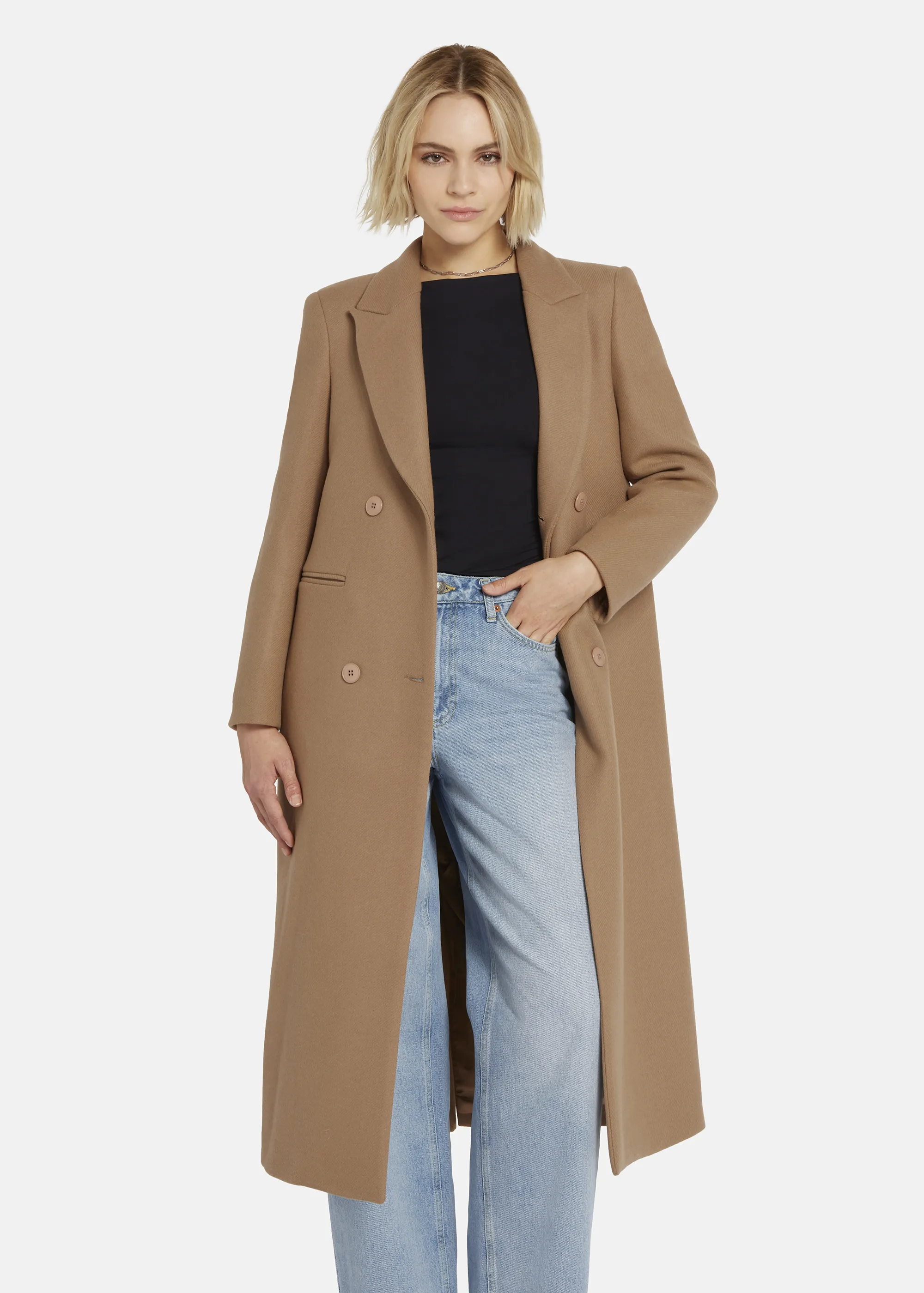 Masculine wool coat - DRIMILO in CAMEL