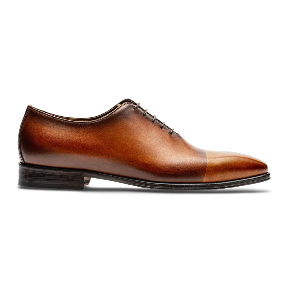 Mastrich Wholecut Derby Lace Up in Mostarda Tan Inglese by Jose Real