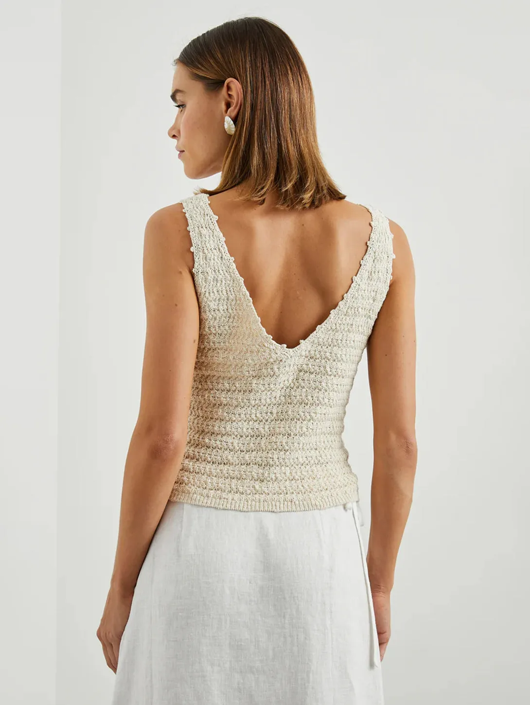 Matilde Tank Top - Oat - Women's Sleeveless Top in Neutral Color