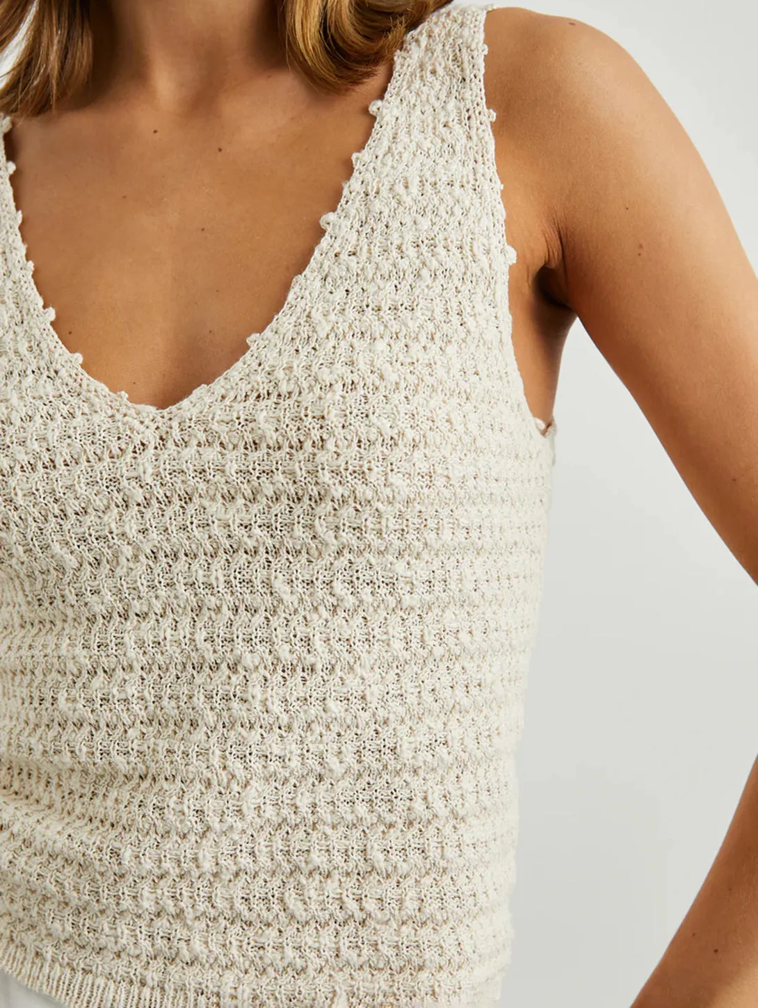 Matilde Tank Top - Oat - Women's Sleeveless Top in Neutral Color