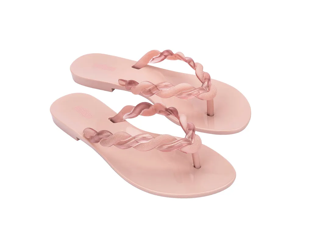 Melissa Louise AD Pink Flat Flipflops