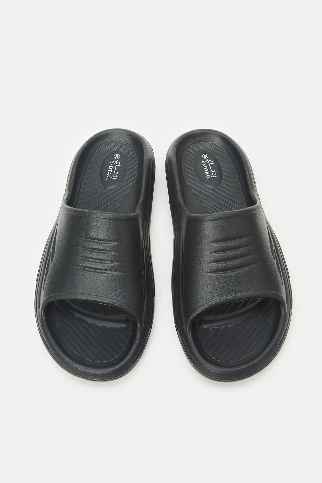 Men Black Moulded Comfort Slide