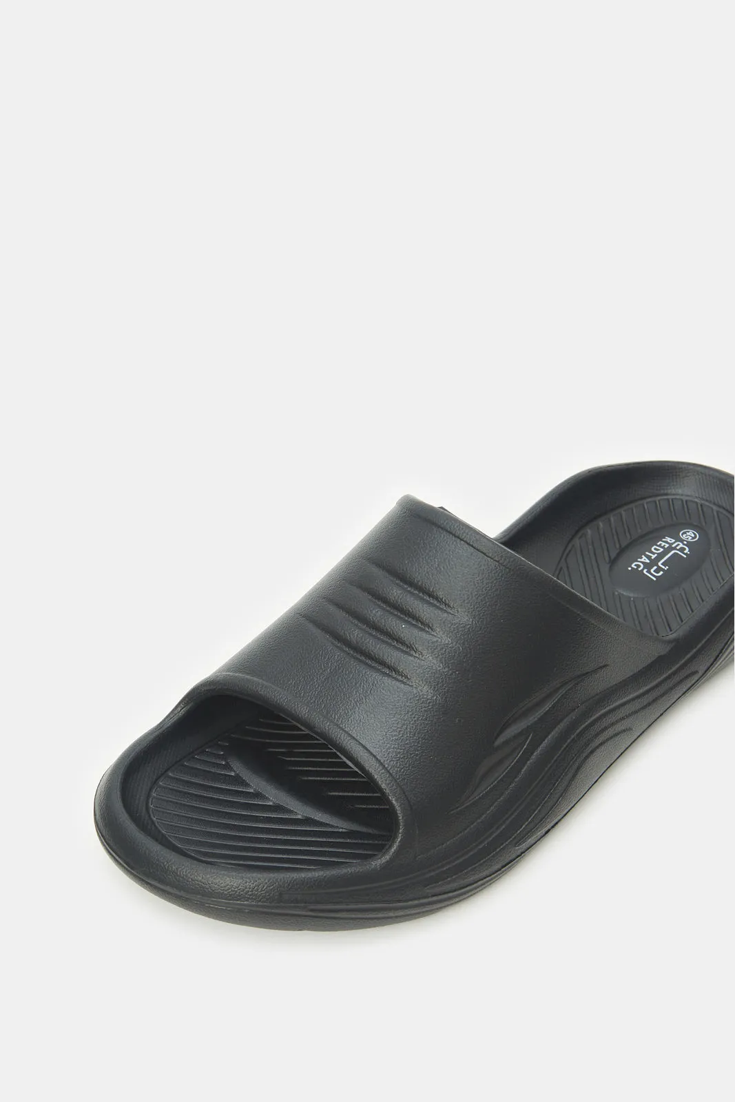 Men Black Moulded Comfort Slide