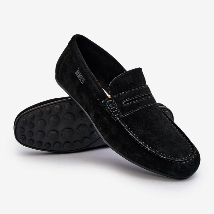 Big Star Black Suede Moccasins