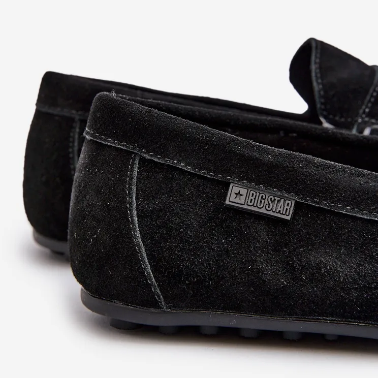 Big Star Black Suede Moccasins