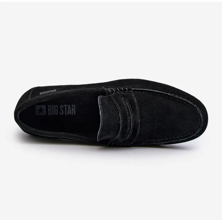 Big Star Black Suede Moccasins