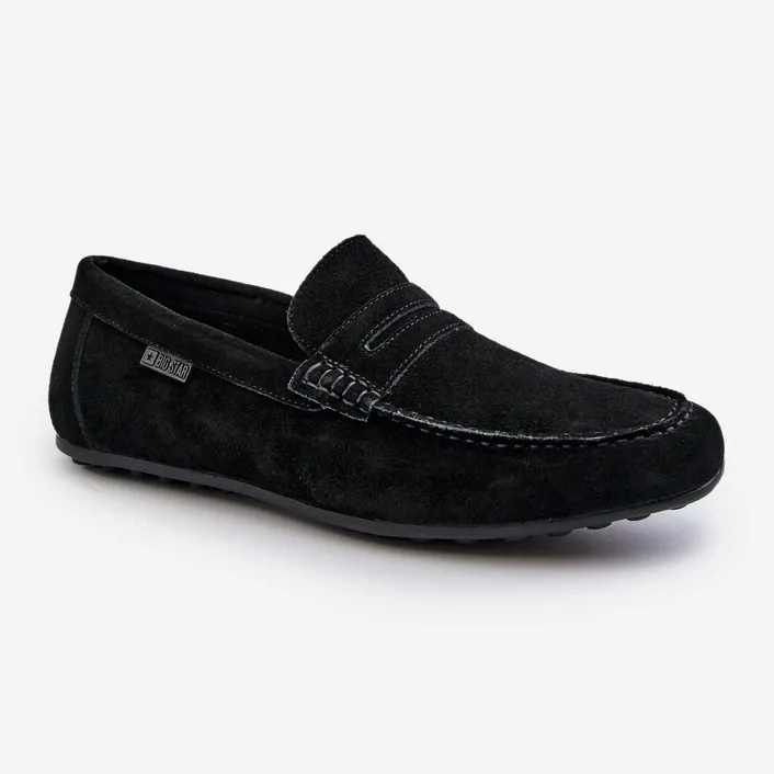 Big Star Black Suede Moccasins