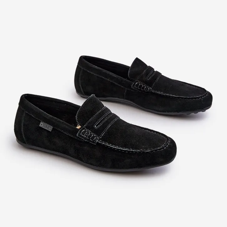 Big Star Black Suede Moccasins