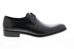 Men's Black Leather Oxfords Lace-Up Shoes