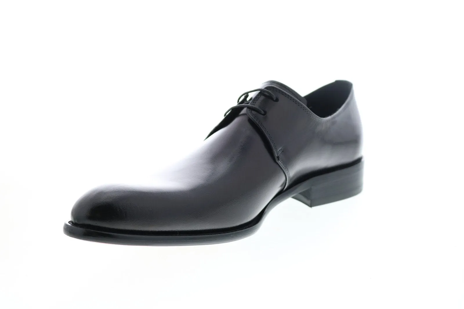 Men's Black Leather Oxfords Lace-Up Shoes