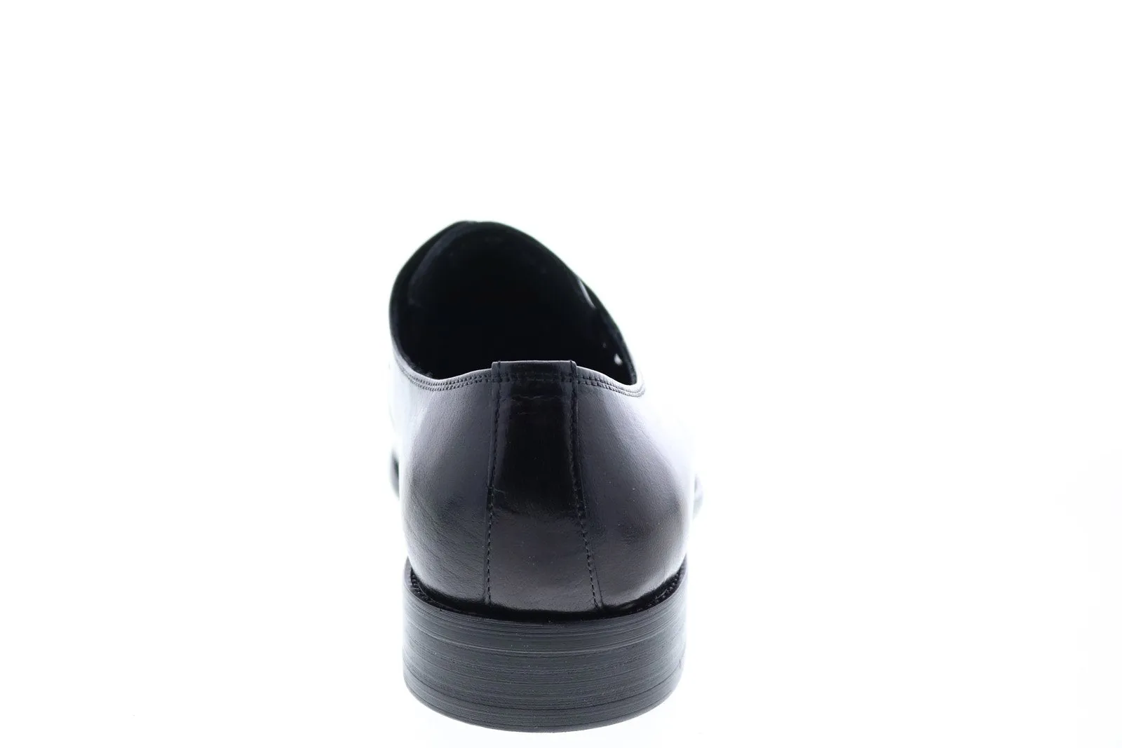 Men's Black Leather Oxfords Lace-Up Shoes