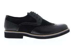 Men's Black Leather Wingtip Oxfords