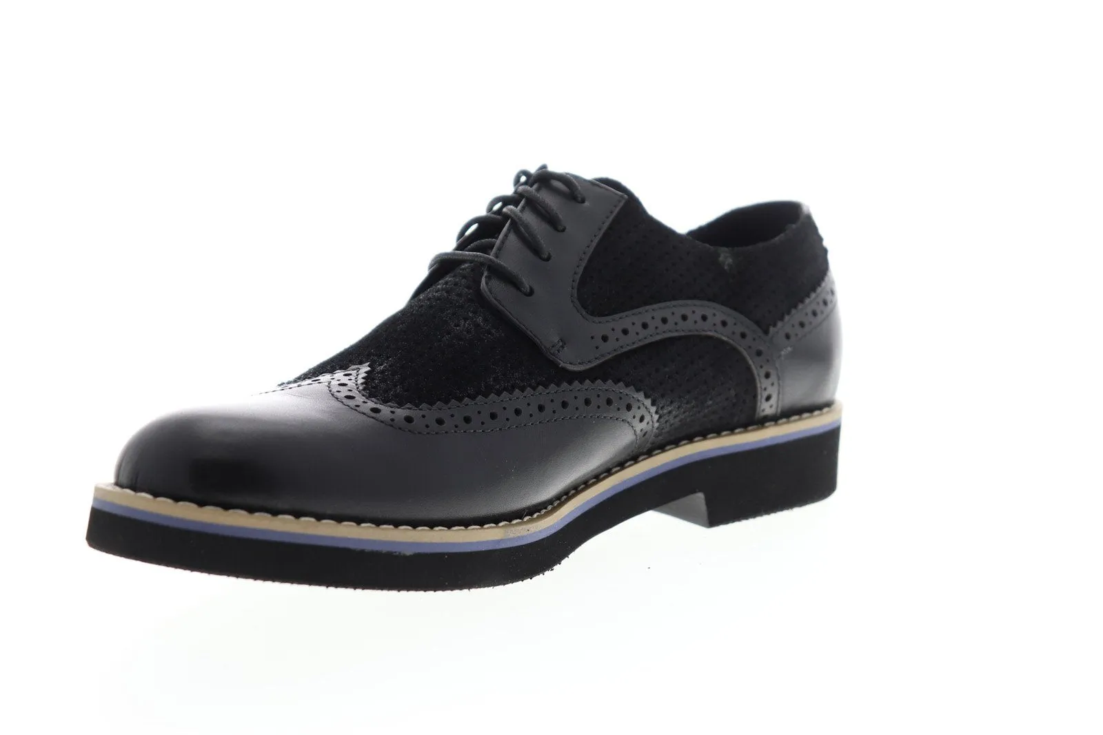 Men's Black Leather Wingtip Oxfords