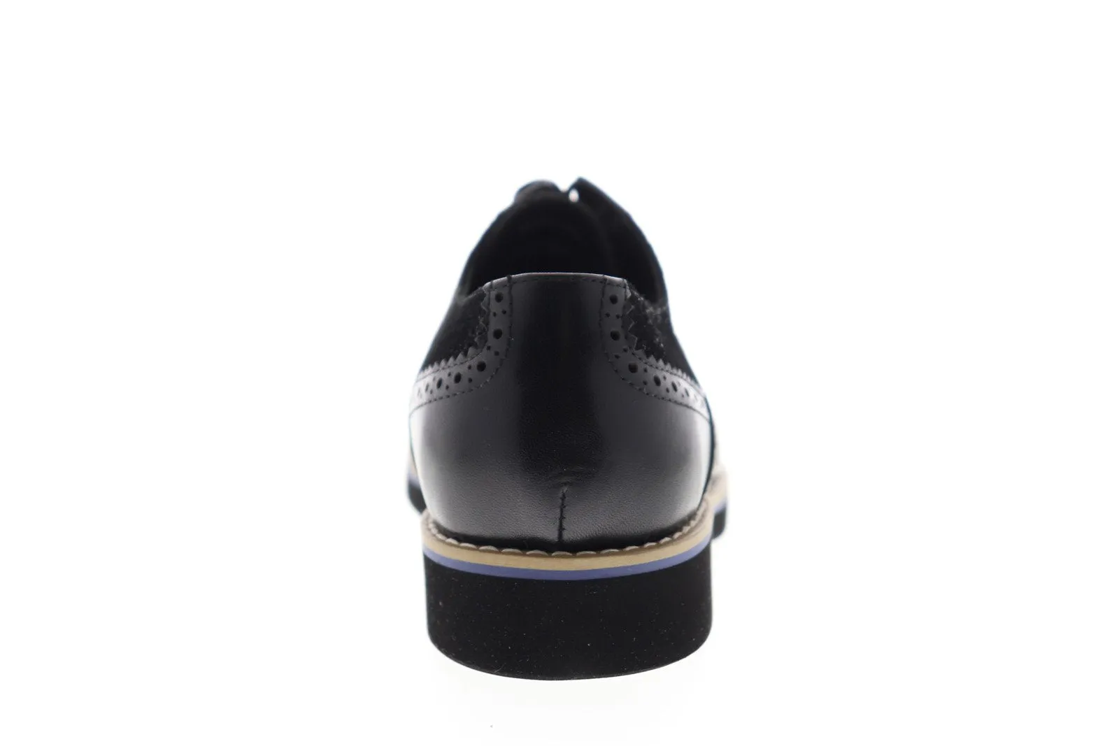 Men's Black Leather Wingtip Oxfords