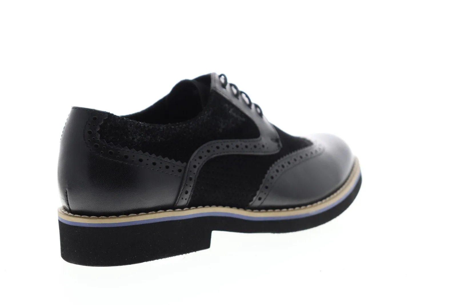 Men's Black Leather Wingtip Oxfords