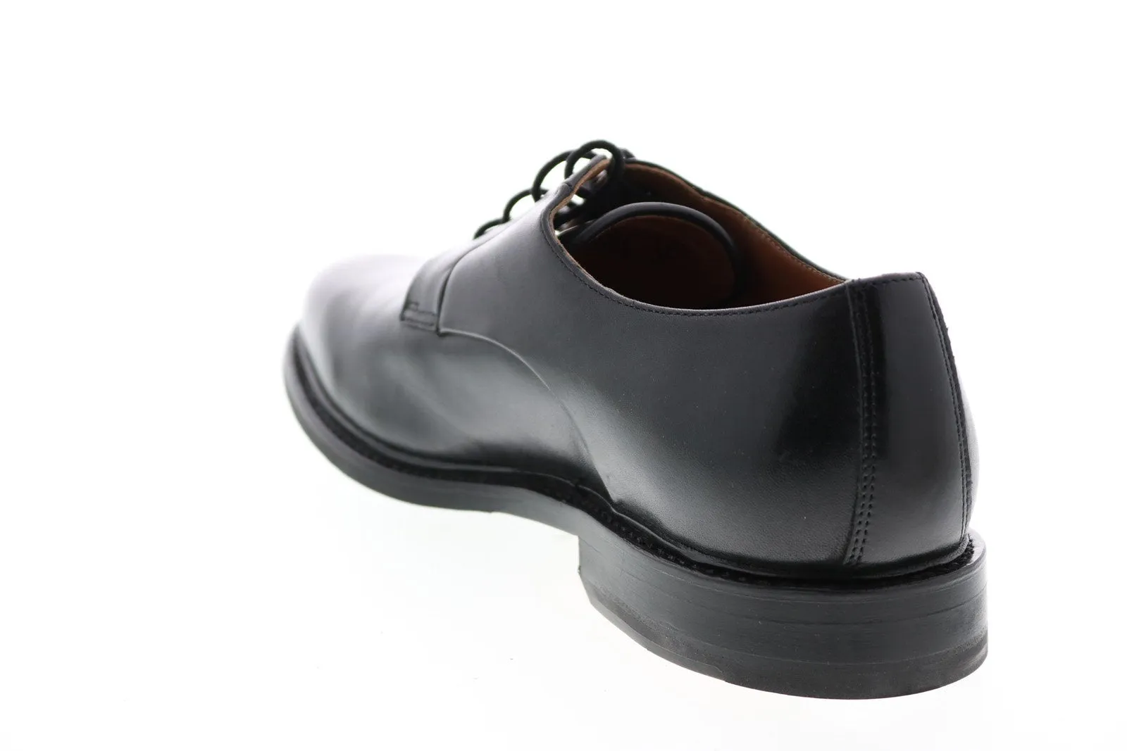 Men's Black Plain Toe Oxfords