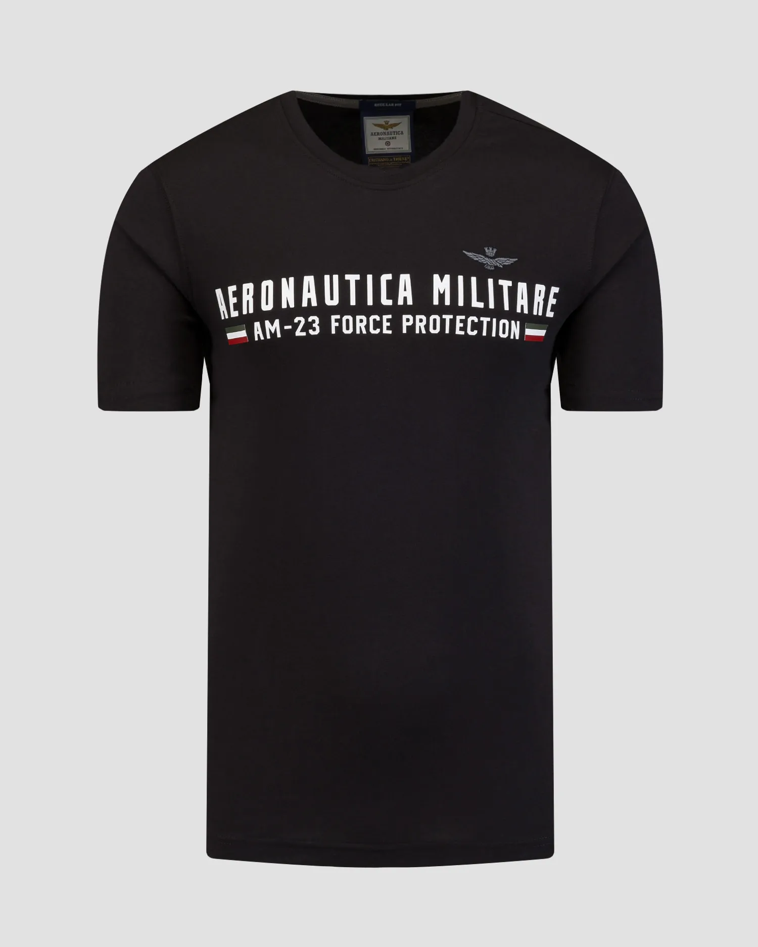 Men’s black T-shirt Aeronautica Militare 242TS1942J538-34300