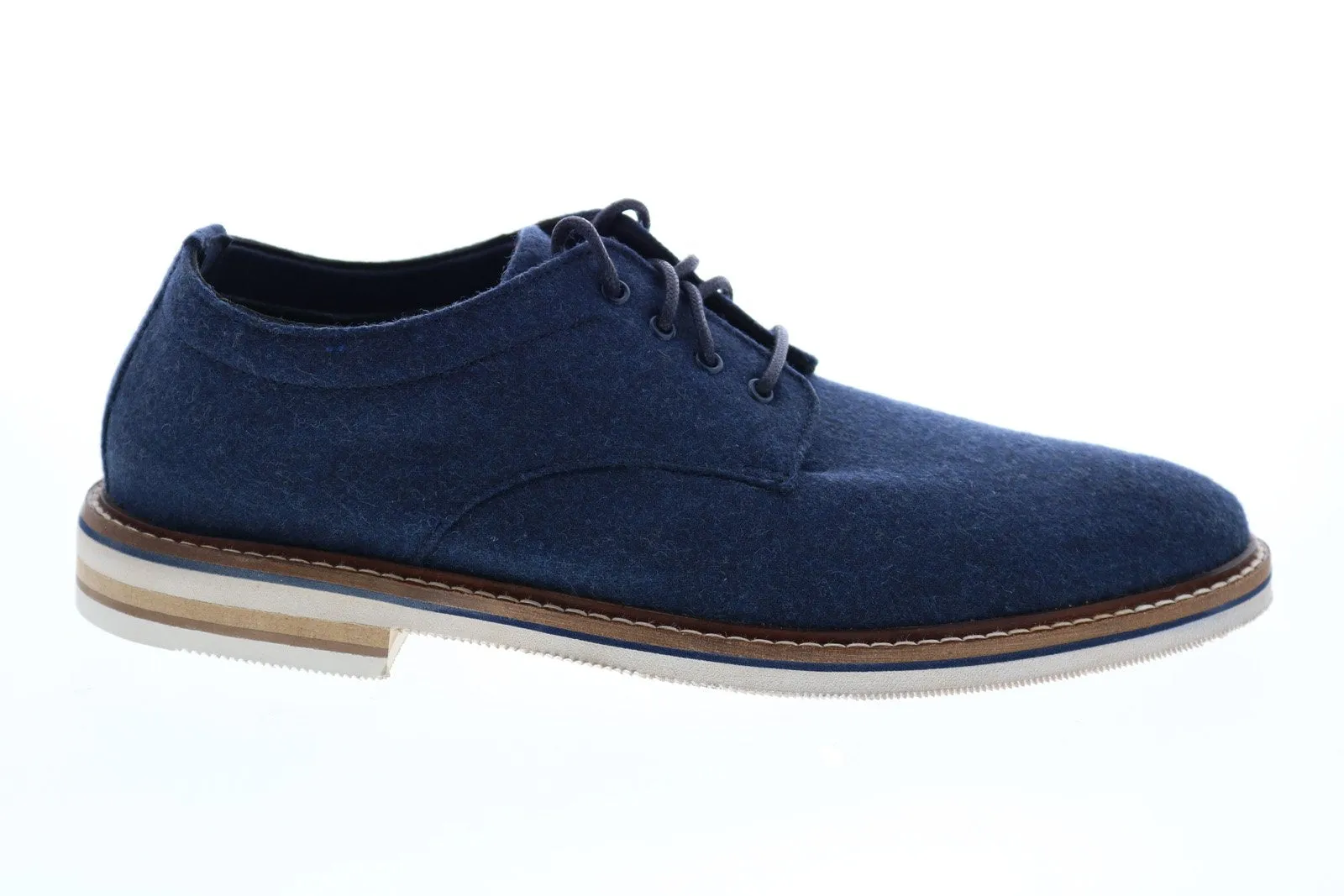 Men's Blue Plain Toe Oxfords