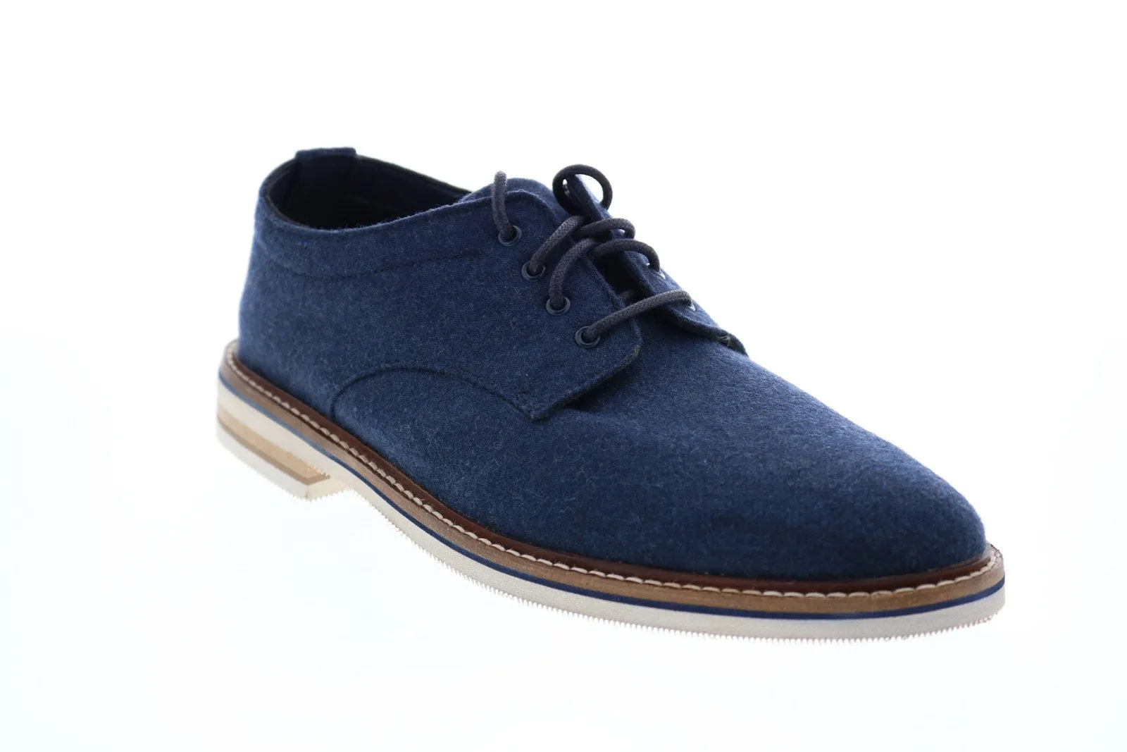 Men's Blue Plain Toe Oxfords