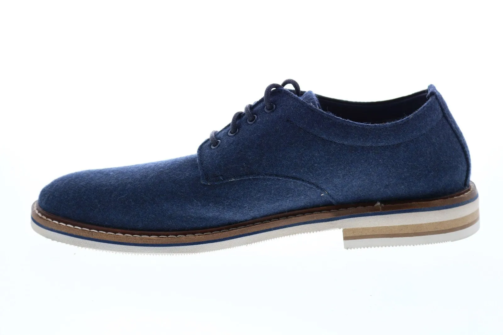 Men's Blue Plain Toe Oxfords