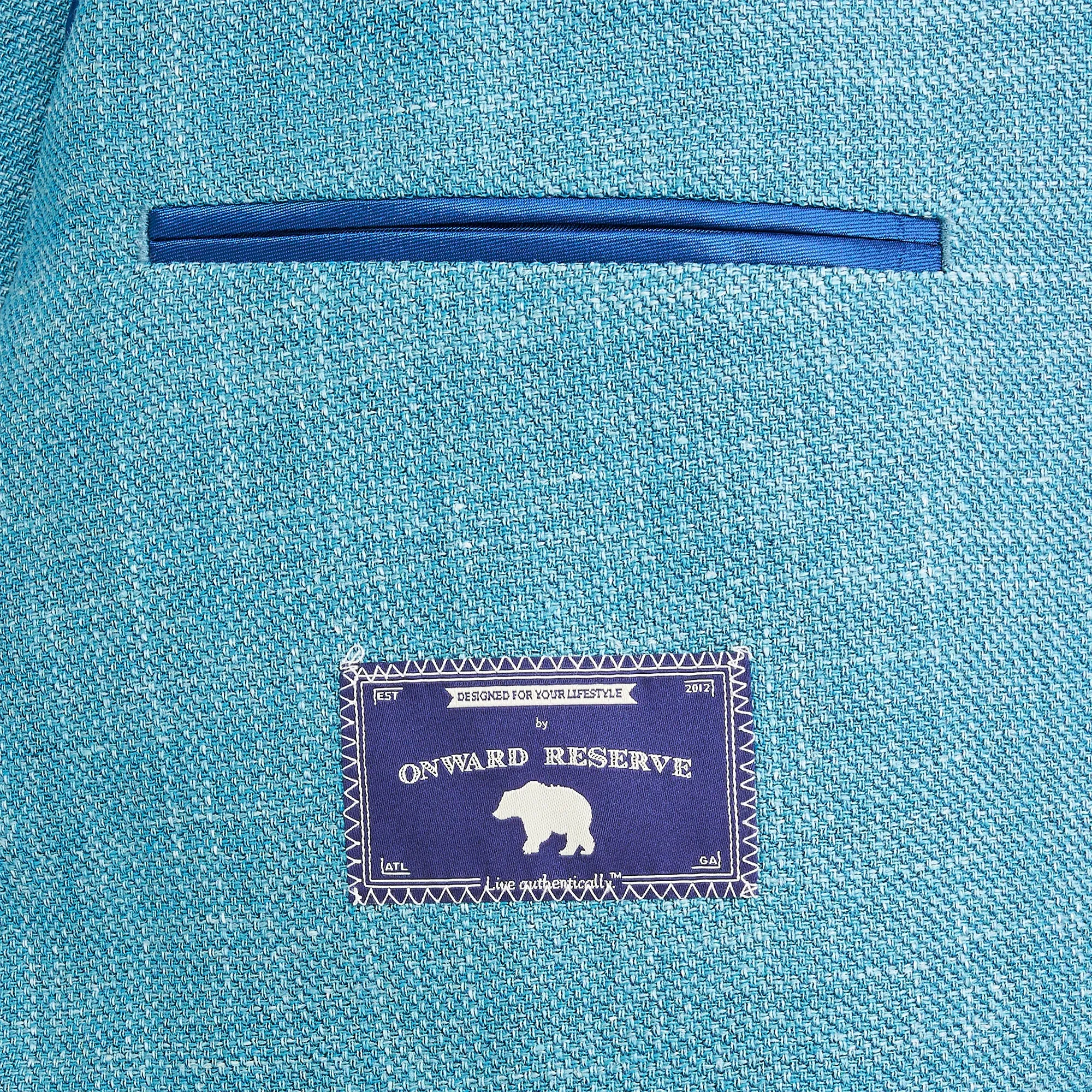 Men's Blue Solid Sport Coat by Drago Cabana