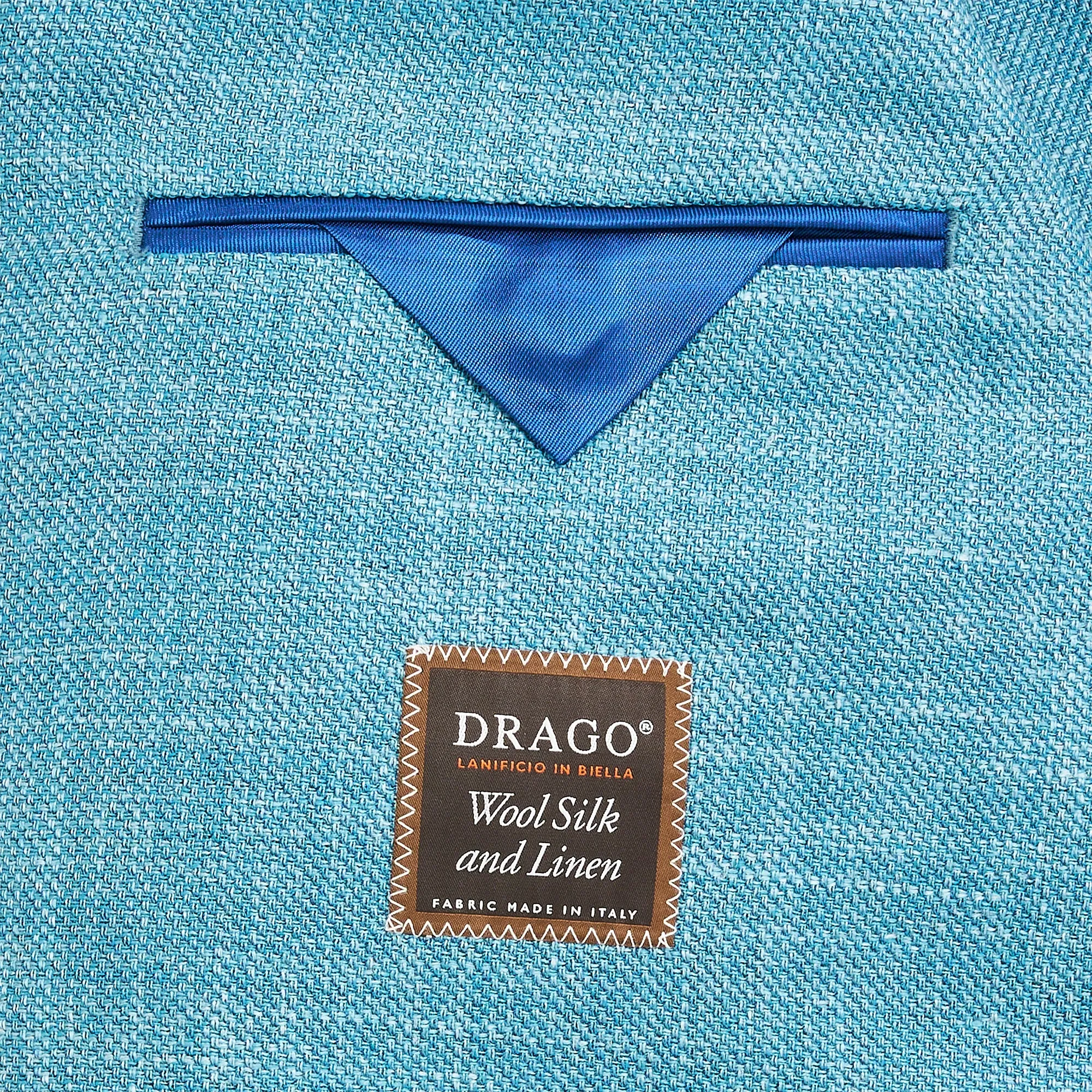 Men's Blue Solid Sport Coat by Drago Cabana