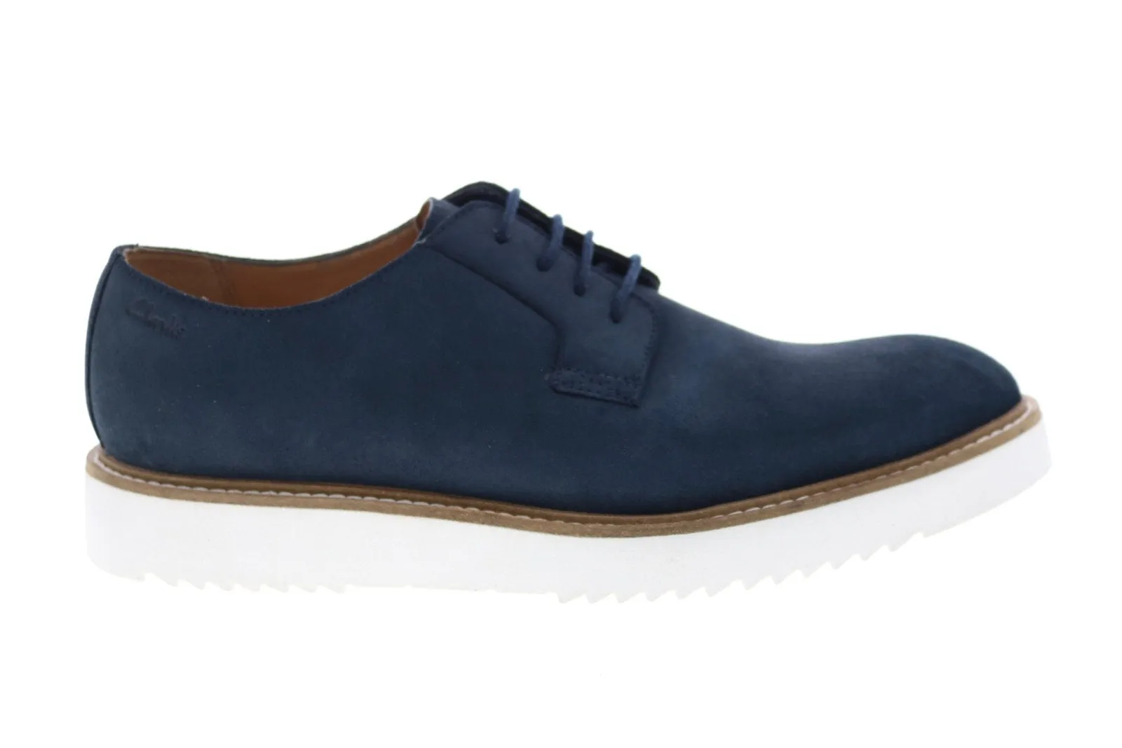 Men's Blue Suede Oxfords