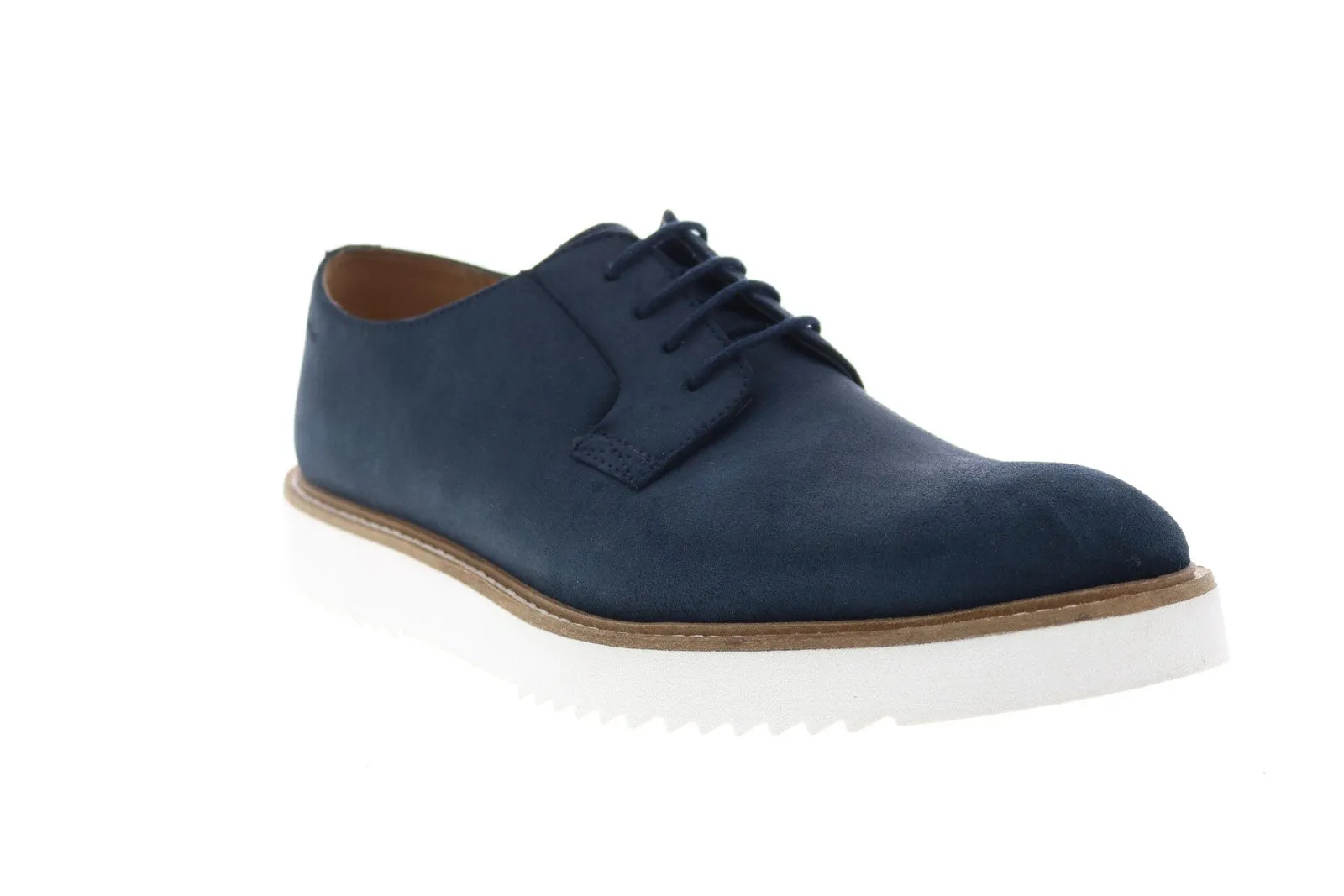 Men's Blue Suede Oxfords